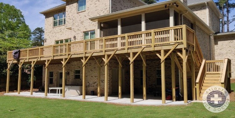 3 Month Old Deck Before Staining - Brookhaven, GA By Atlanta Deck Doctor
