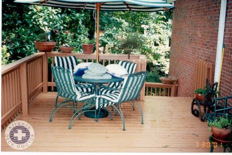 Deck Restoration Project – Roswell, GA Circa 2001: Deck Cleaning, Painting With Cabot Solid Stain