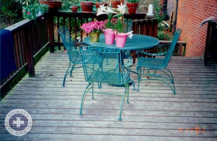 Deck Restoration Project – Roswell, GA Circa 2001: Deck Before Cleaning, Painting