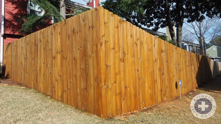 New Dunwoody Fence Stained Sealed With Cabot 3004 By Atlanta Deck Doctor