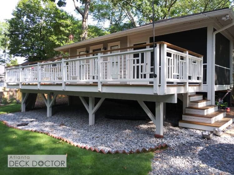 Deck Refinishing Project In Candler Park By Atlanta Deck Doctor.