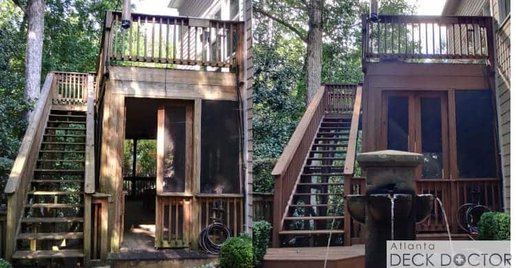 Deck Restoration Refinishing Services In Brookhaven Georgia.