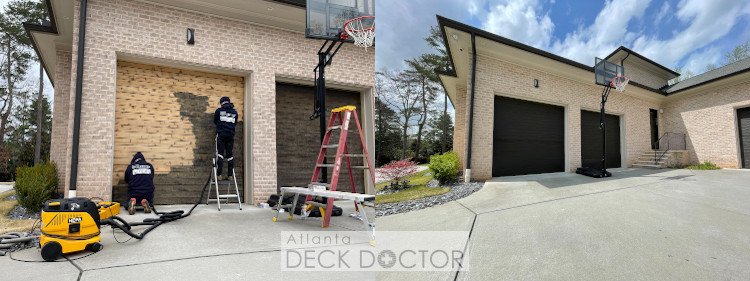 Garage Door Restoration Sandy Springs, GA Before & After