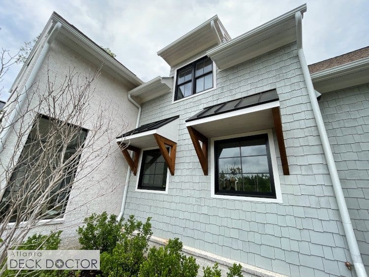 Gable Brackets Cleaned, Stained Sealed TWP Stain