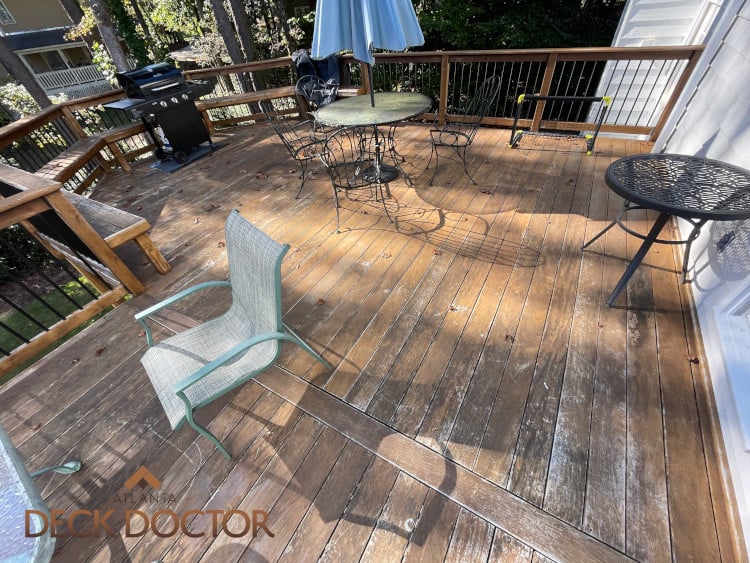 Garapa Deck Before Cleaning Dunwoody Ga Circa 2021