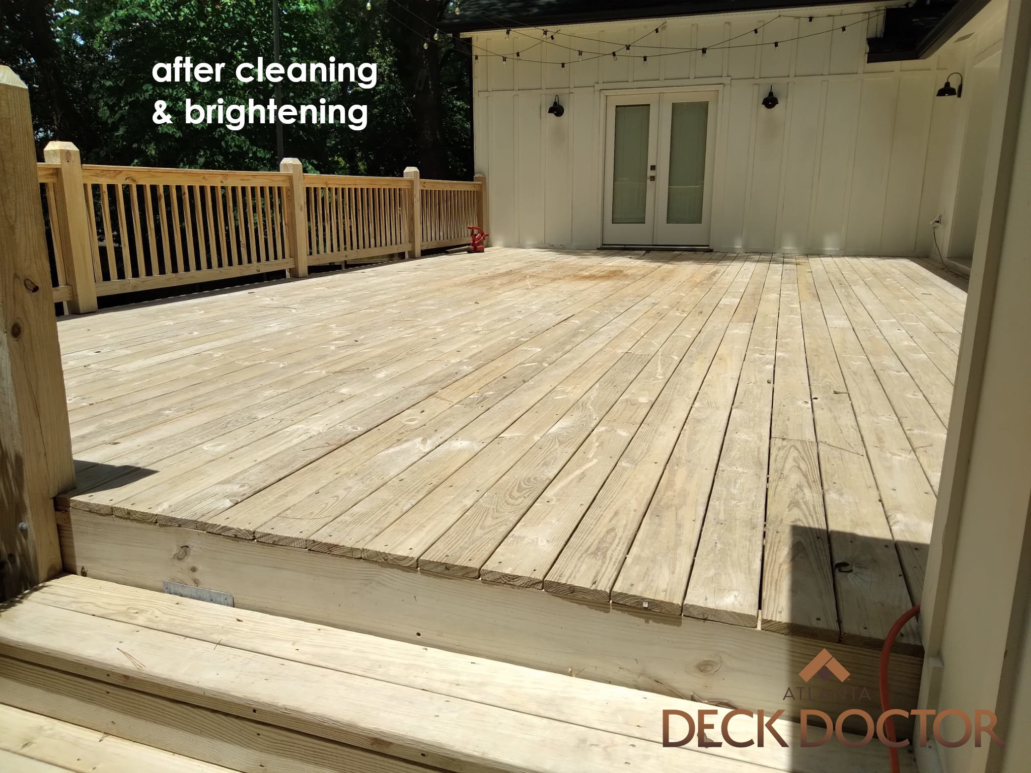 Image Of Deck After Cleaning & Brightening Circa 2021.