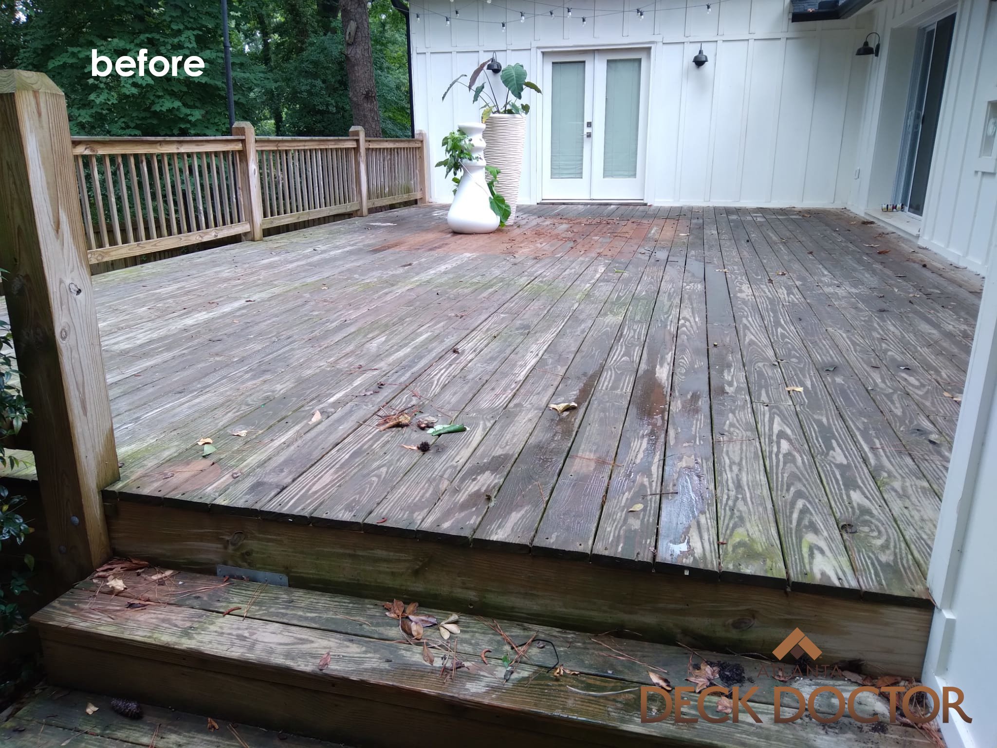Image Of Deck Before Cleaning Atlanta, GA.