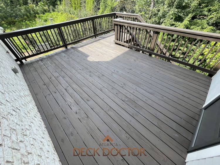 Deck Was Stripped, Refinished with Cabot Semi Solid OIL
