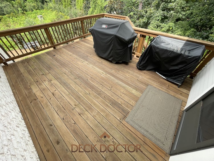 Deck Refinishing Dunwoody: Stripped TWP STained With Cabot