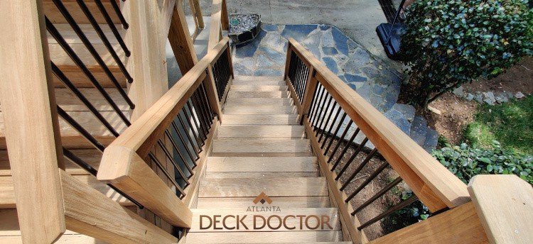 Image Of Ipe Deck After Cleaning & Brightening Atlanta, GA