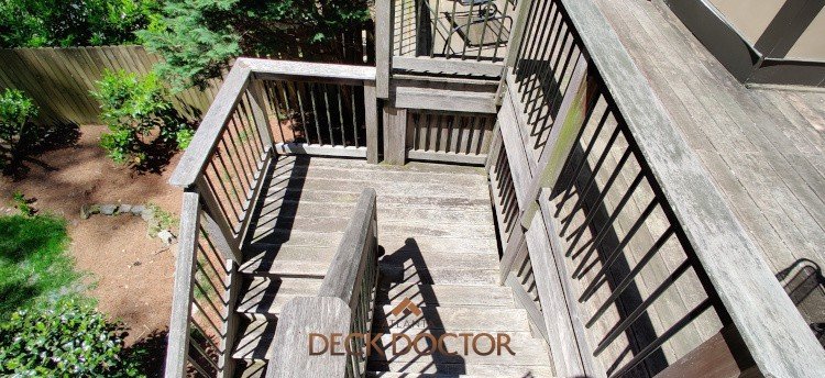 Image Of Ipe Deck In Atlanta Ga Before Cleaning