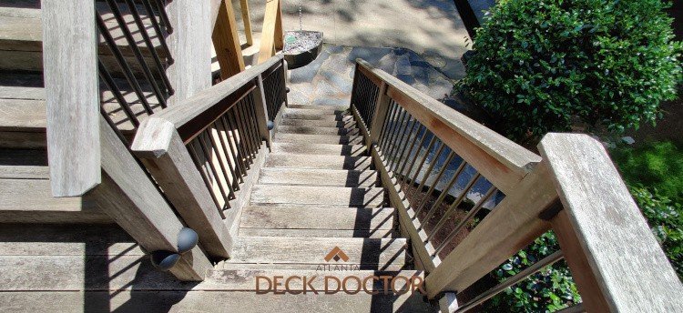 Image Of Ipe Deck Before Cleaning Circa 2019