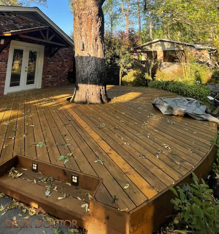 Tree Deck After Pressure Wash & Stain. Decatur, Georgia 2022
