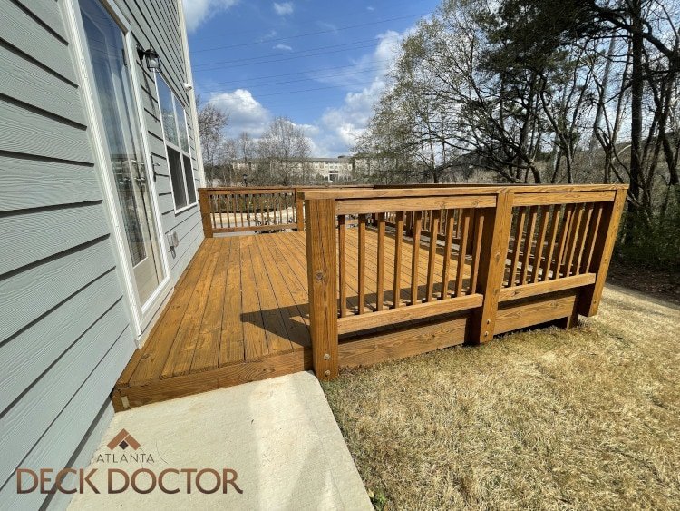 Deck Stained & Sealed With Gold Stain | Decatur Georgia